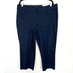NWT Lane Bryant The Allie Pants Slim Crop Elastic Waist Navy Blue 16 XL mc
